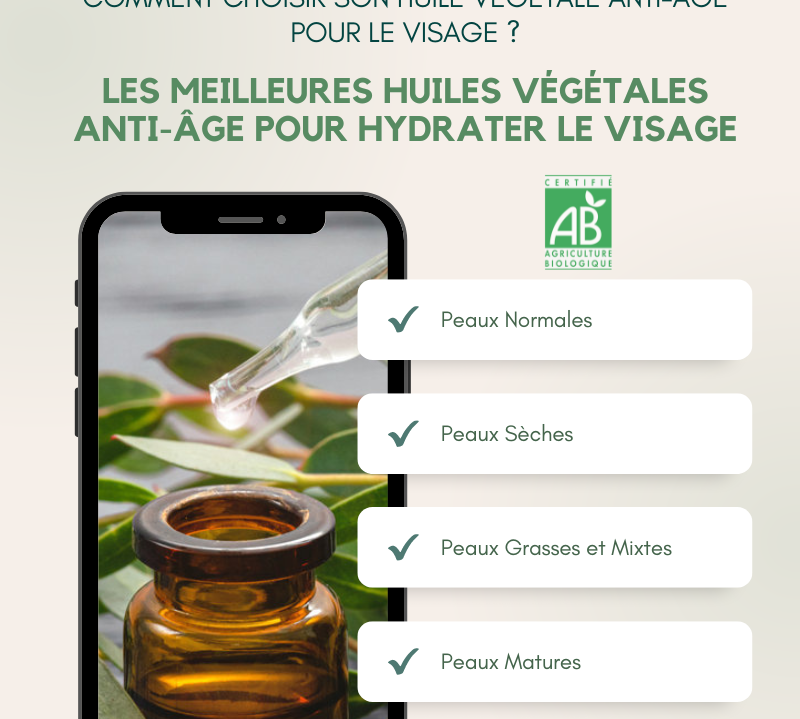 LES MEILLEURES HUILES VÉGÉTALES ANTI-ÂGE POUR HYDRATER LE VISAGE