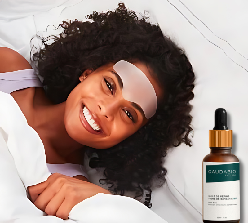 Comment se Débarrasser des Rides du Front naturellement avec l'huile de pépins de figue de barbarie biologique de la marque CAUDABIO