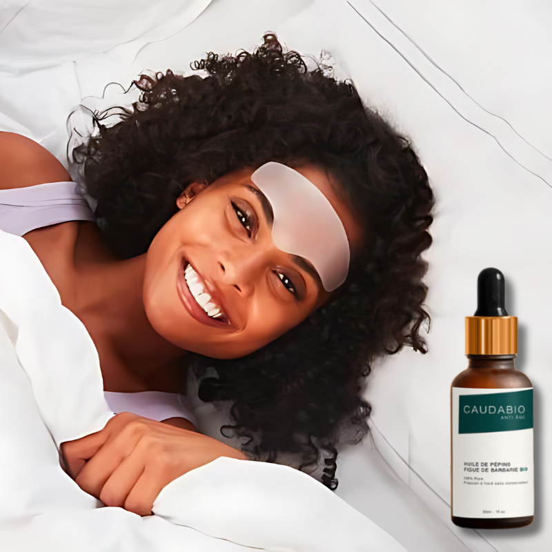 Comment se Débarrasser des Rides du Front naturellement avec l'huile de pépins de figue de barbarie biologique de la marque CAUDABIO