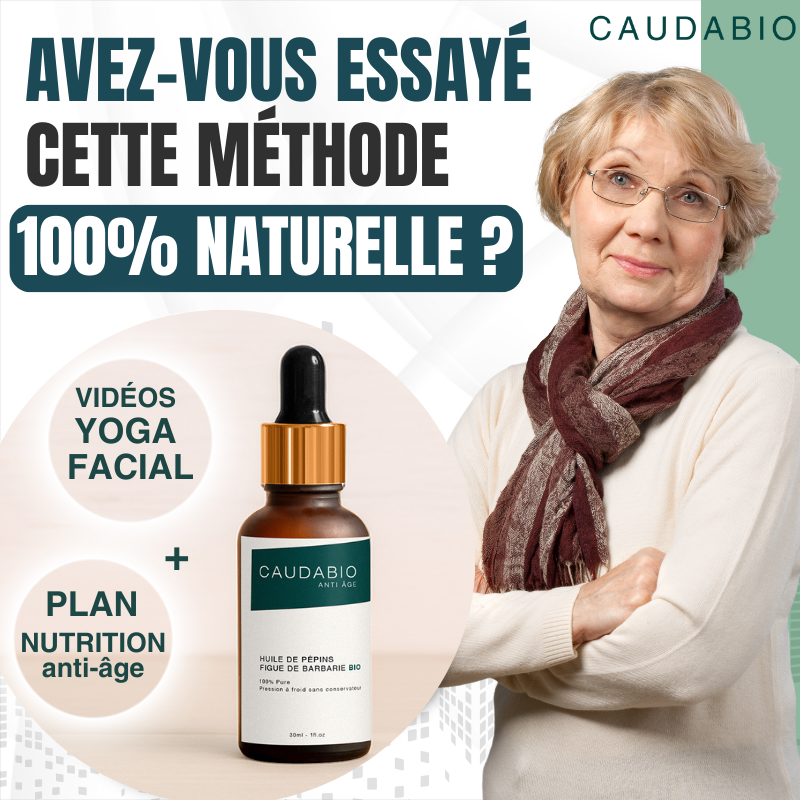 La solution naturelle pour faire disparaître les rides naturellement grace à l'huile de pépins de figue de barbarie CAUDABIO